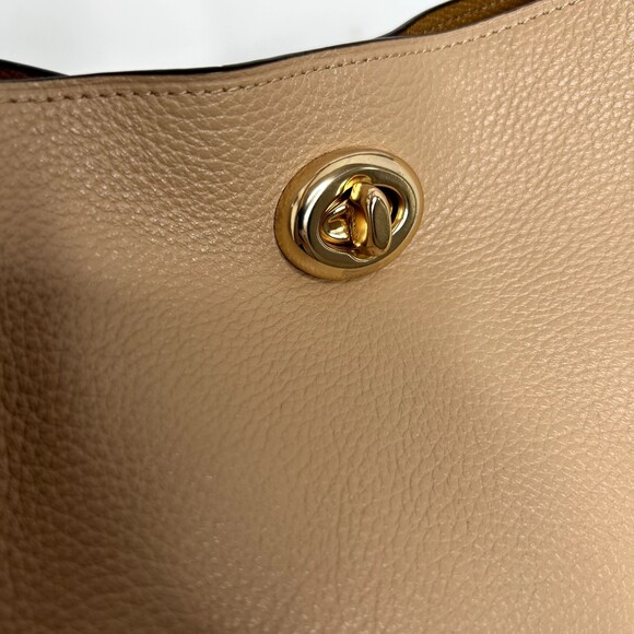 COACH Charlie Bucket Bag Sand Taupe Beige Everyday Classic Gold Hardware ($350) - Picture 14 of 14